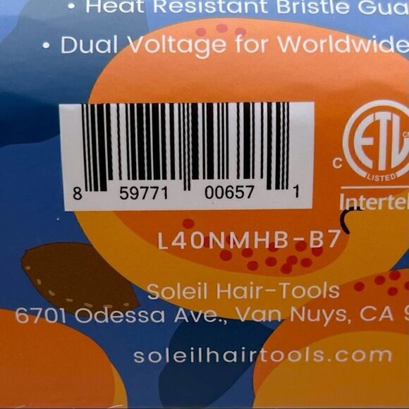 NIB Soleil Hair Mini Heat Straightening Brush - Picture 5 of 5